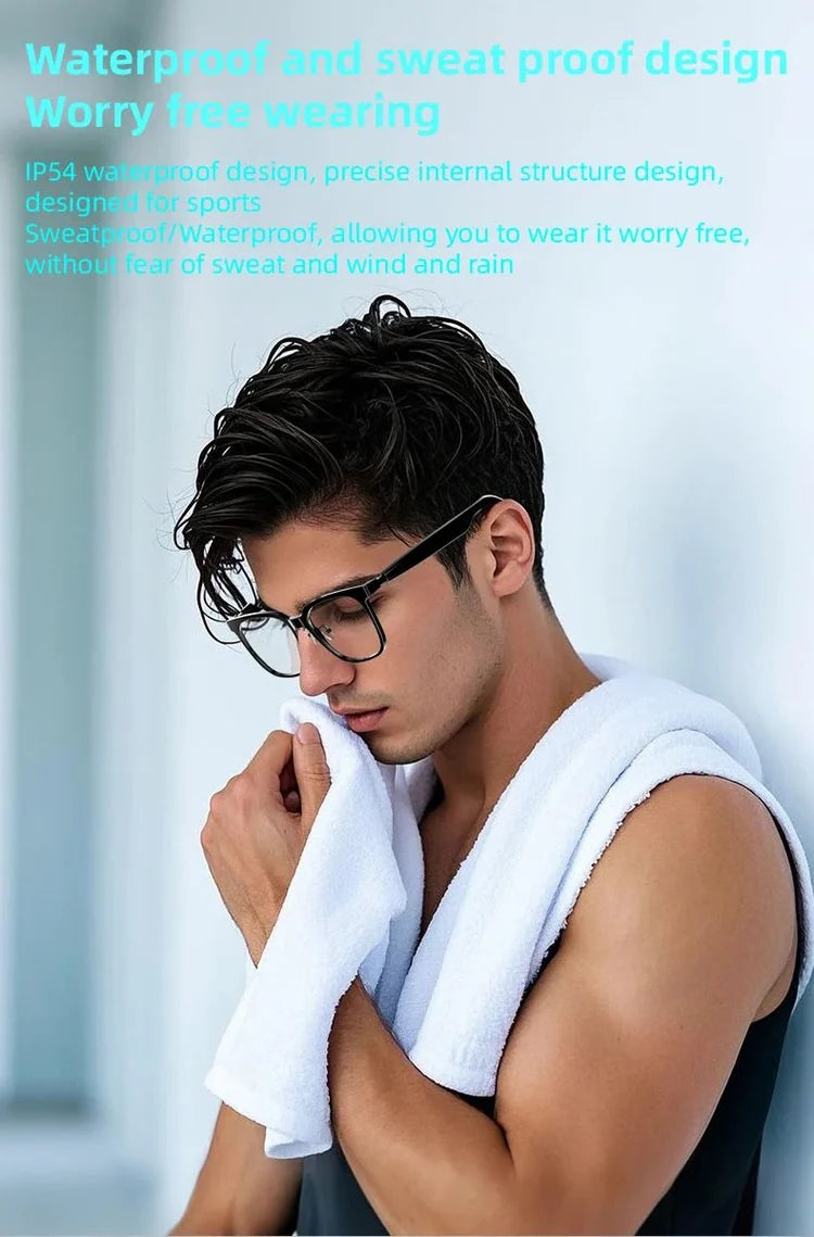 2-in-1 Smart Glasses with Bluetooth Audio & Magnetic Interchangeable Lenses