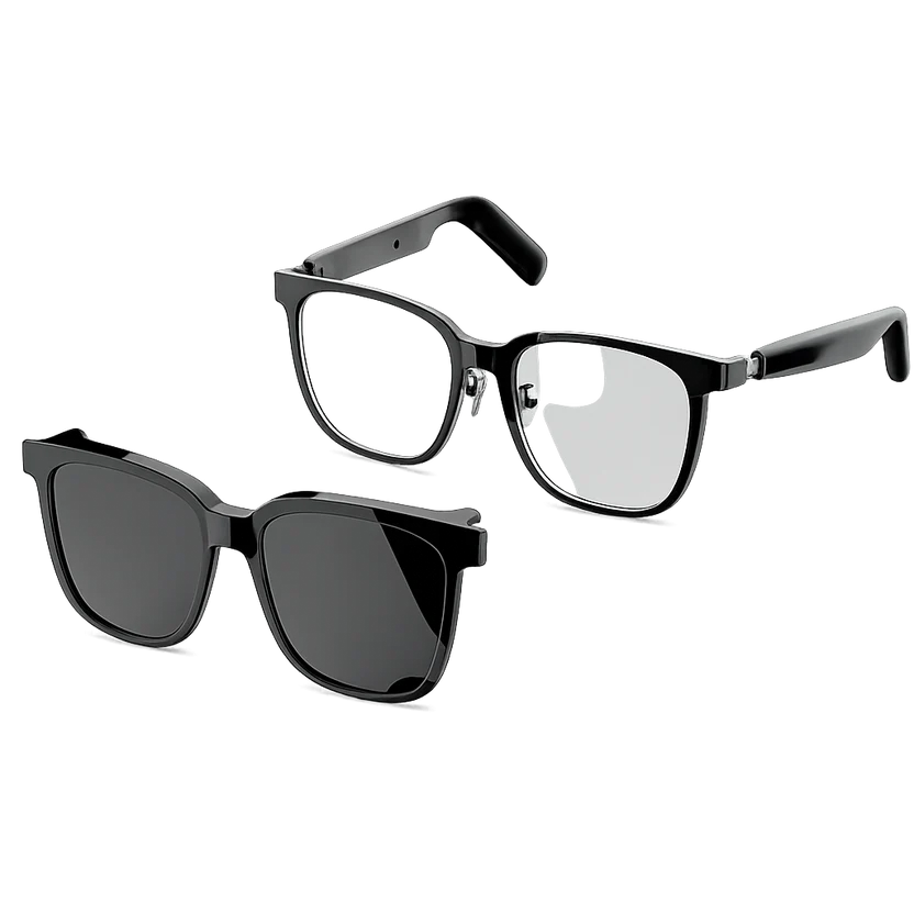 2-in-1 Smart Glasses with Bluetooth Audio & Magnetic Interchangeable Lenses