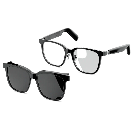 2-in-1 Smart Glasses with Bluetooth Audio & Magnetic Interchangeable Lenses