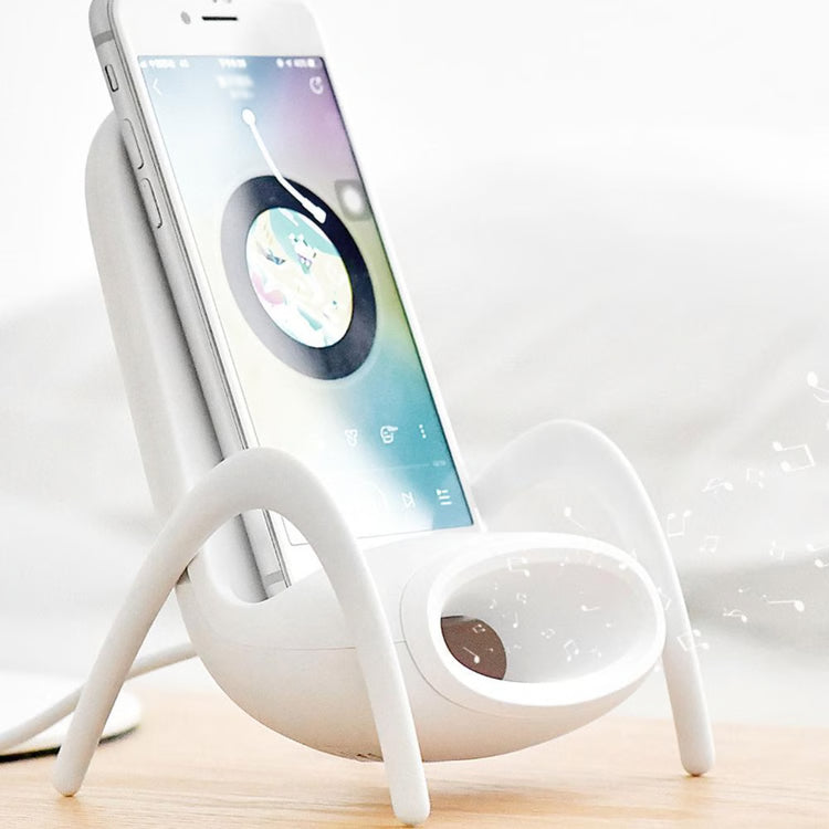 Portable Mini Chair Wireless Charger with Built-In Speaker