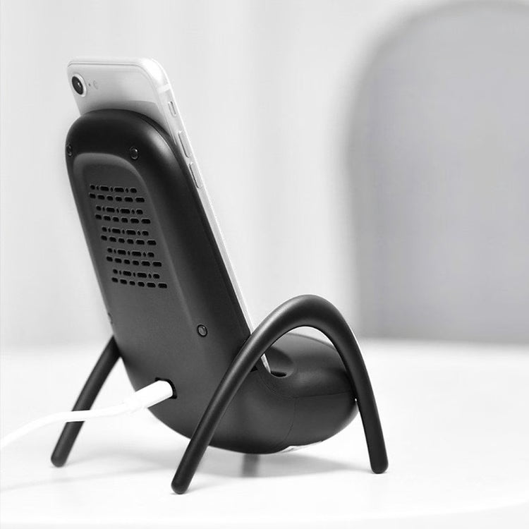 Portable Mini Chair Wireless Charger with Built-In Speaker