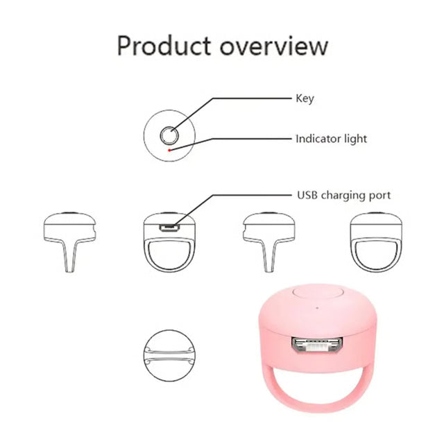 Bluetooth Remote Control Ring for Phone Video Scrolling & Hands-Free Page Turning