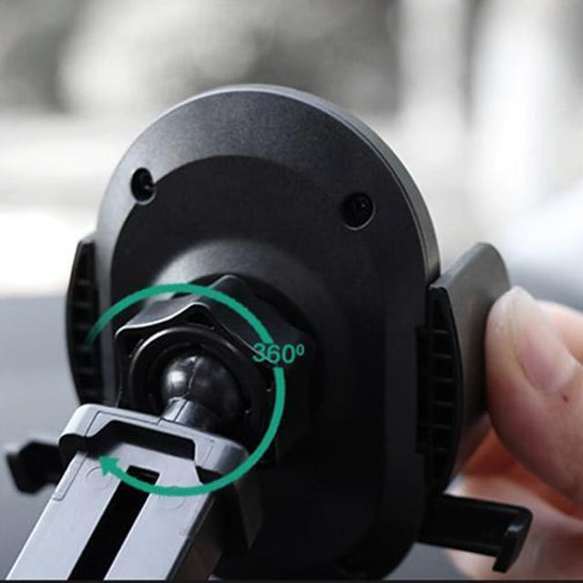 Retractable Car Phone Mount Holder with 360° Rotation & Telescopic Design