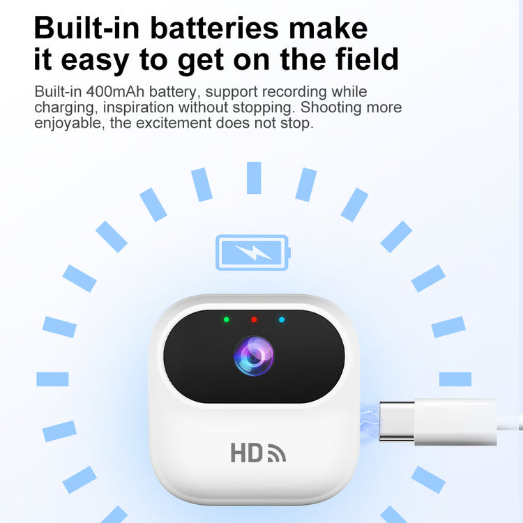 Mini WiFi Security Camera with Motion Tracking for Indoor Monitoring