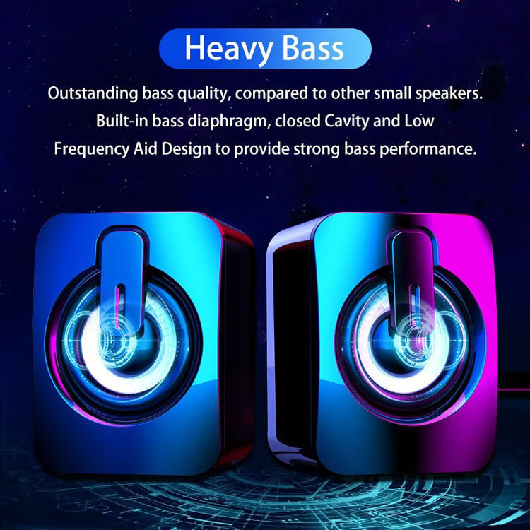 Mini Computer Speakers with AUX Connection & USB Power for Desktop and Laptop